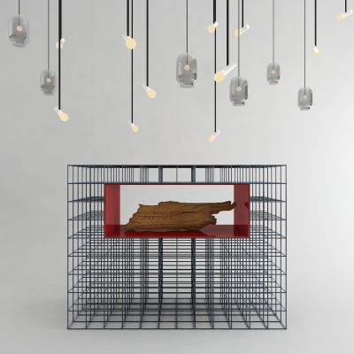 工业风雕塑摆件老木头