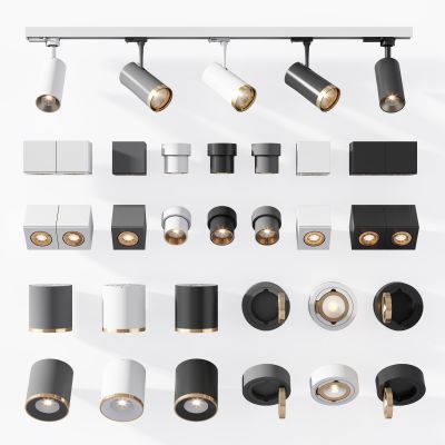 现代筒灯 射灯 轨道灯 LED射灯 双头射灯 二头射 LED筒灯 装饰灯