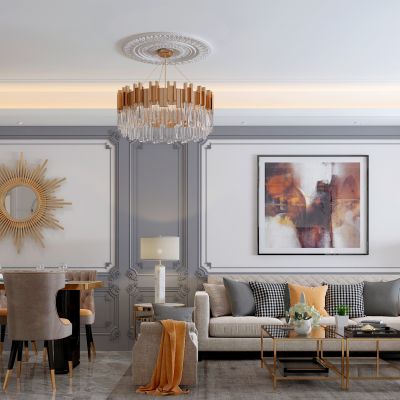 美式简美轻奢客厅