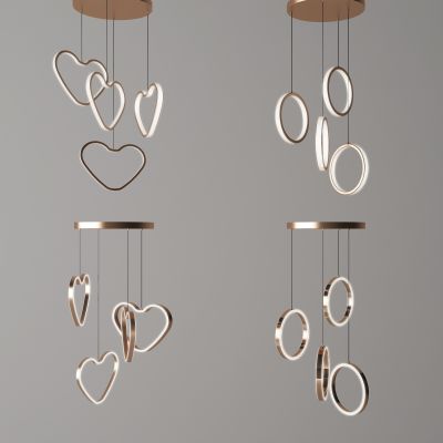 现代吊灯组合 客餐厅吊灯 金属吊灯 艺术吊灯 创意吊灯 吊灯