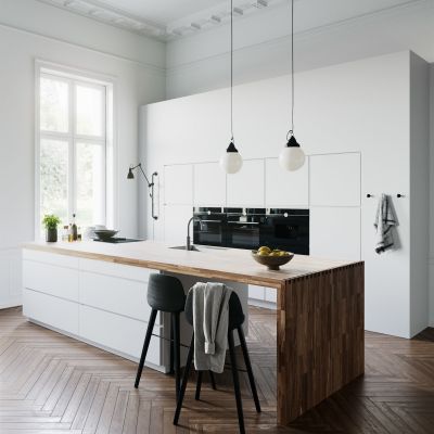 现代敞开式厨房吧台