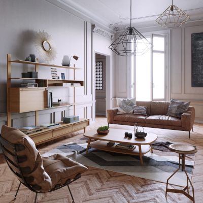 现代客厅 组合沙发