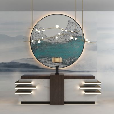 新中式酒店服务台吊灯