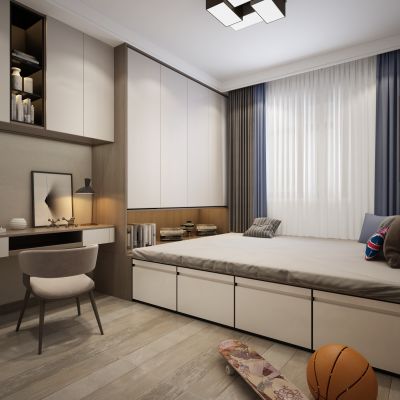 现代榻榻米卧室 儿童房
