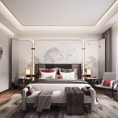 新中式卧室组合