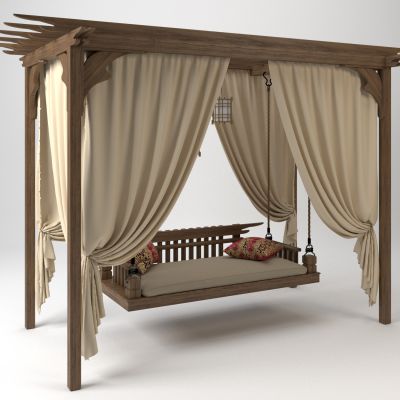 现代户外秋千 户外多人沙发户外凉亭抱枕