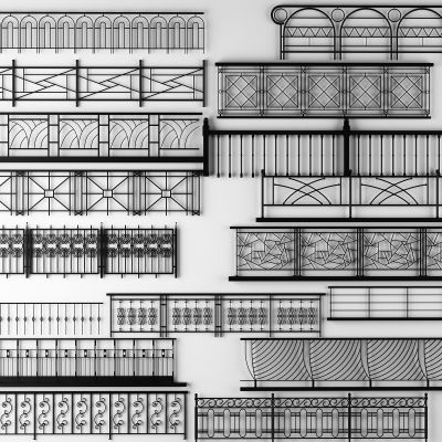 简欧铁艺楼梯栏杆扶手