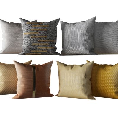 现代极简轻奢沙发卧室抱枕组合