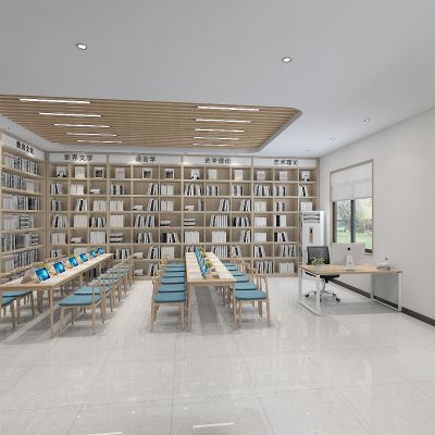 现代图书馆, 阅读室, 阅览室, 书架, 书柜, 书桌, 阅读桌,书吧，阅读空间