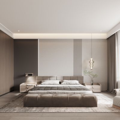 现代卧室，卧室，现代简约卧室，现代主卧