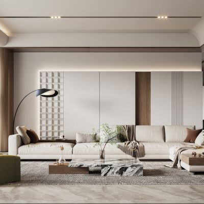 現(xiàn)代客廳SU模型