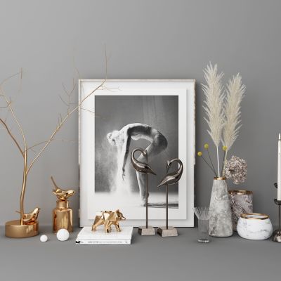 现代装饰品 摆件 花瓶 蜡烛