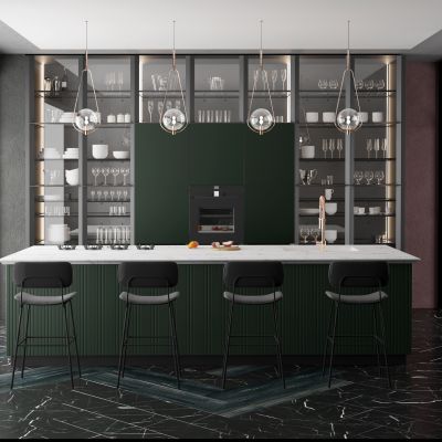 现代餐厅 餐桌椅组合 厨房