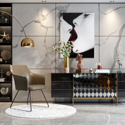 后现代风格陈设品 装饰柜 休闲椅