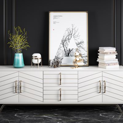 现代轻奢电视柜 TV柜 地柜 装饰柜 轻奢柜 储物柜 摆件