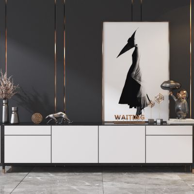 现代电视柜 摆件 装饰品 雕塑 花瓶