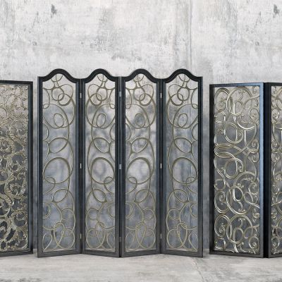简欧金属雕花隔断