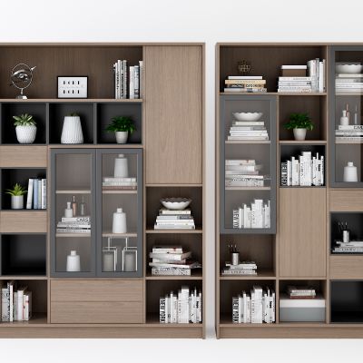 现代书柜 书架酒柜