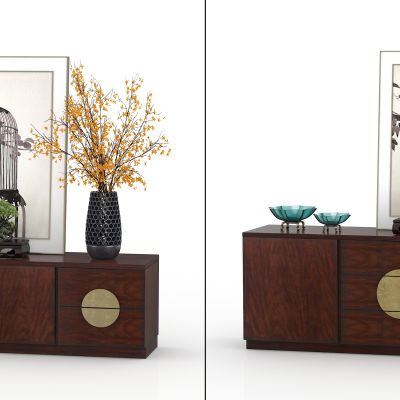 中式电视柜组合