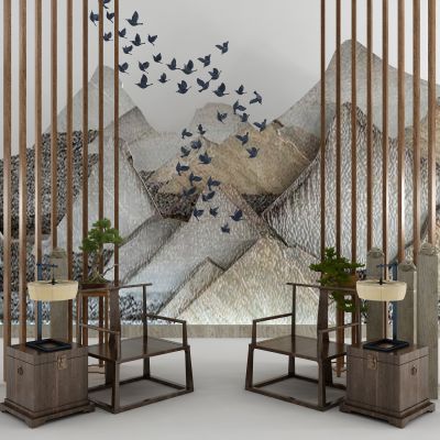 新中式假山摆件