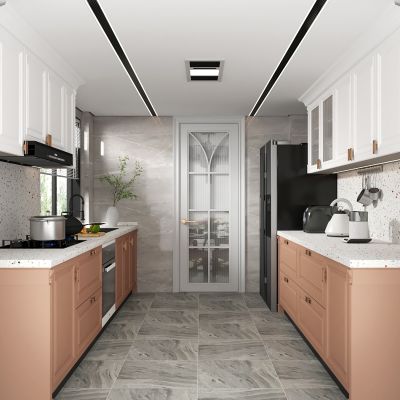 现代 封闭式厨房