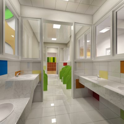现代幼儿园卫生间