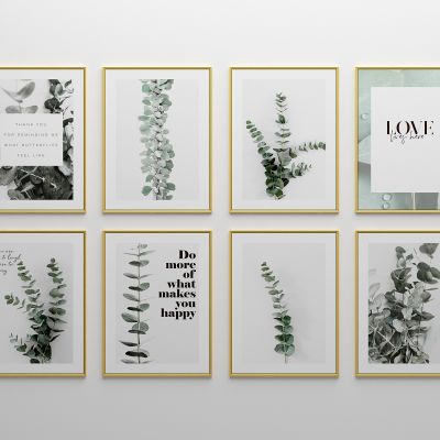 北欧尤加利叶装饰挂画