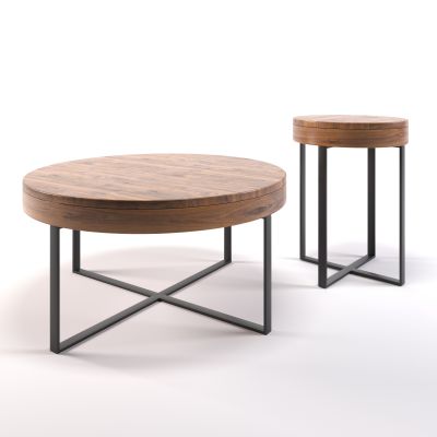 现代圆形茶几