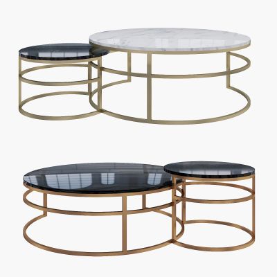 现代金属圆形茶几