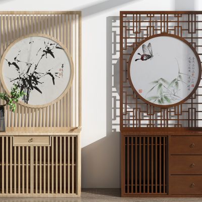 新中式玄关柜 隔断