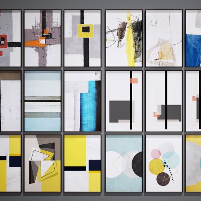 北欧装饰挂画 艺术画 抽象画 水墨画