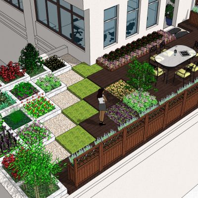 花园菜地SU模型