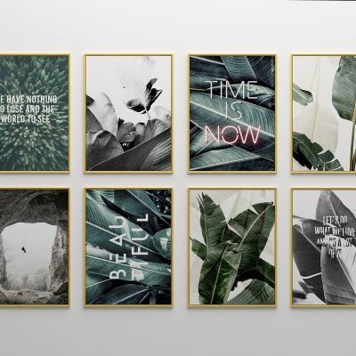 北欧绿色植物魅力装饰画