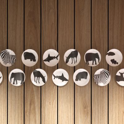 工业风墙面盘子 装饰动物