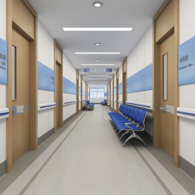 现代医院护士站 走廊