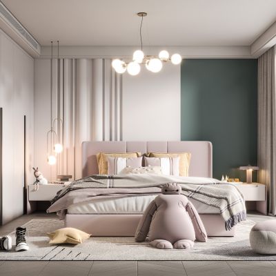 现代儿童房女孩房