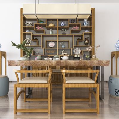 新中式书桌组合