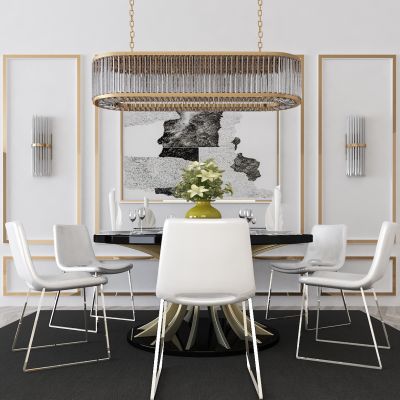 现代餐桌椅组合