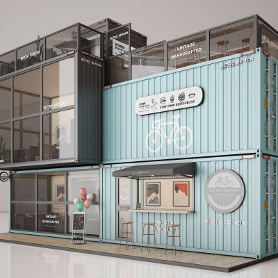 工业风民宿咖啡奶茶快餐店