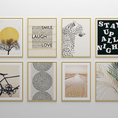 美式旅游 豹 旭日魅力装饰画