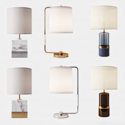 现代简易玻璃台灯