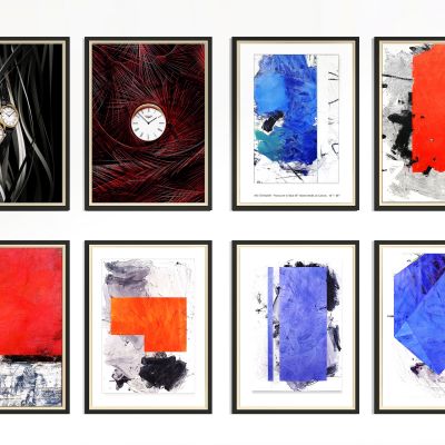 现代装饰挂画组合 抽象画 装饰画