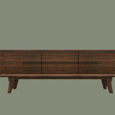 北欧简约黑胡桃木茶几