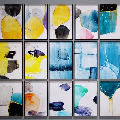 北欧装饰挂画 艺术画 抽象画 水彩画 山水画