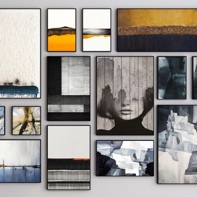 现代抽象挂画组合
