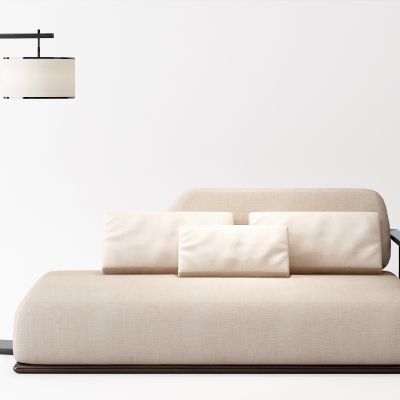 现代贵妃椅沙发 落地灯