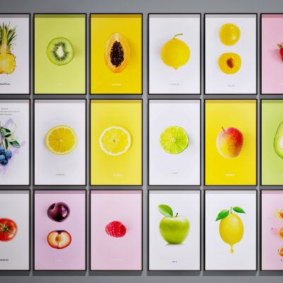 现代北欧装饰挂画 艺术画 水果画