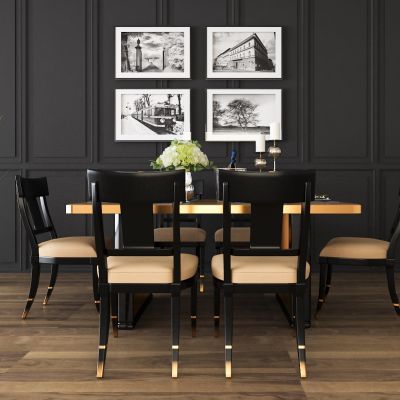现代餐桌椅组合