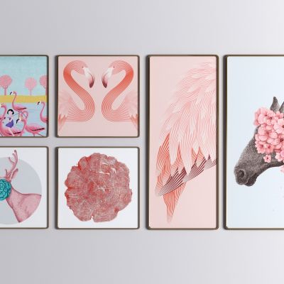 北欧装饰画 挂画组合