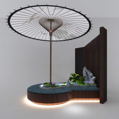 现代异形卡座 伞